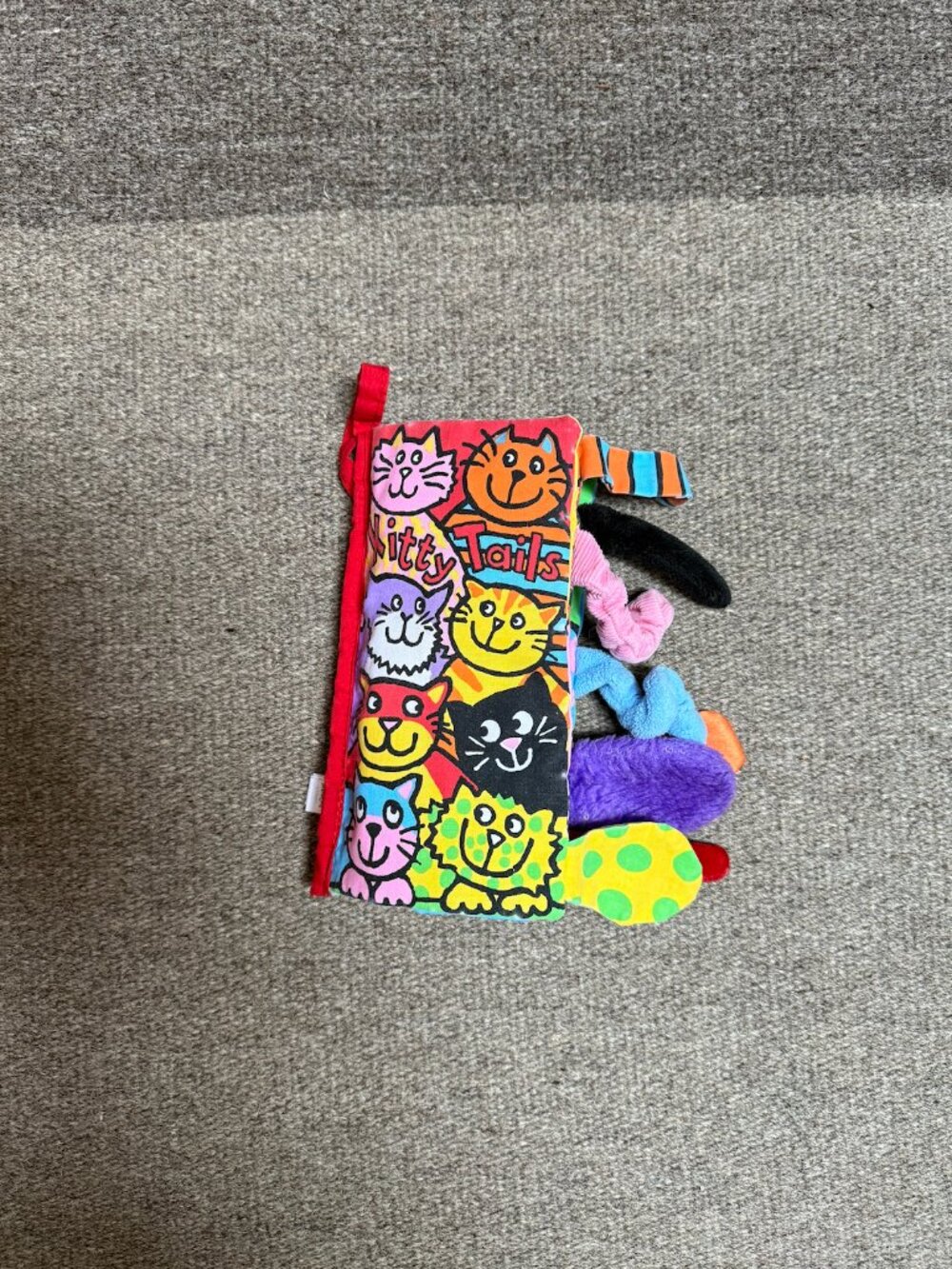 Jellycat Kitty Tails Soft Crinkle Book for Babies